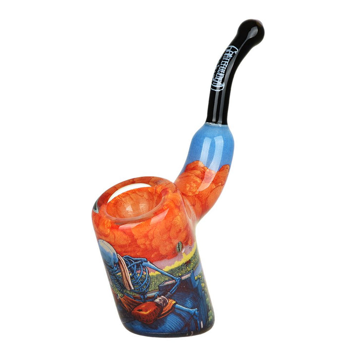 Grateful Dead x Pulsar Inside Print Bent Sherlock Pipe | 4" - Headshop.com