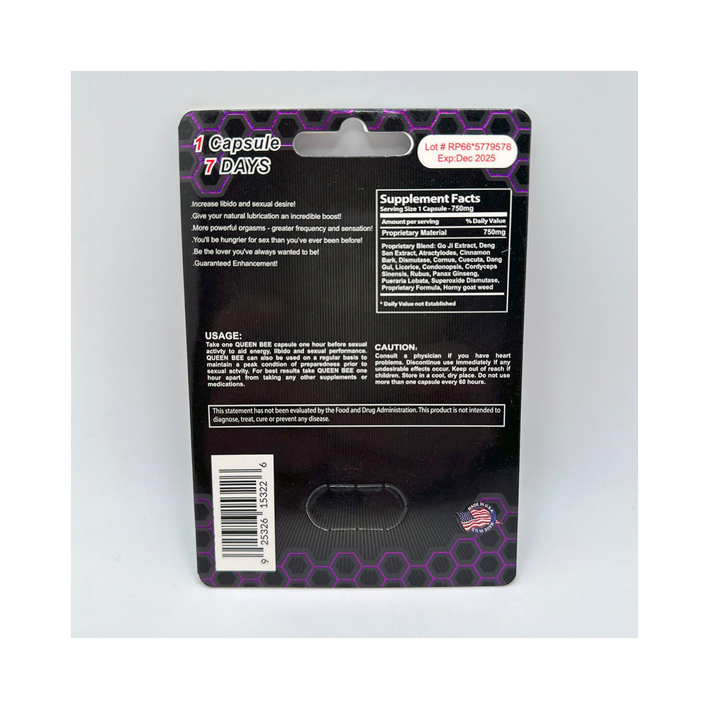 Queen Bee Female Enhancer 24 Capsules - Headshop.com