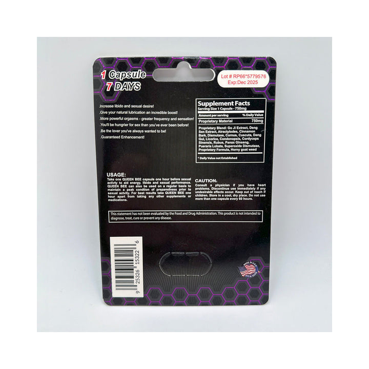 Queen Bee Female Enhancer 24 Capsules - Headshop.com