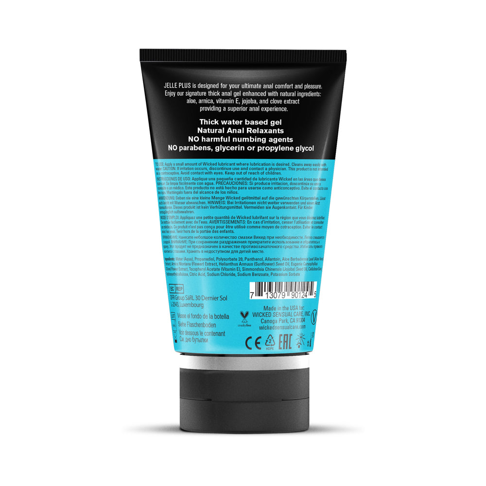 Wicked Jelle Plus Anal Lubricant with Relaxants 4 oz. - Headshop.com