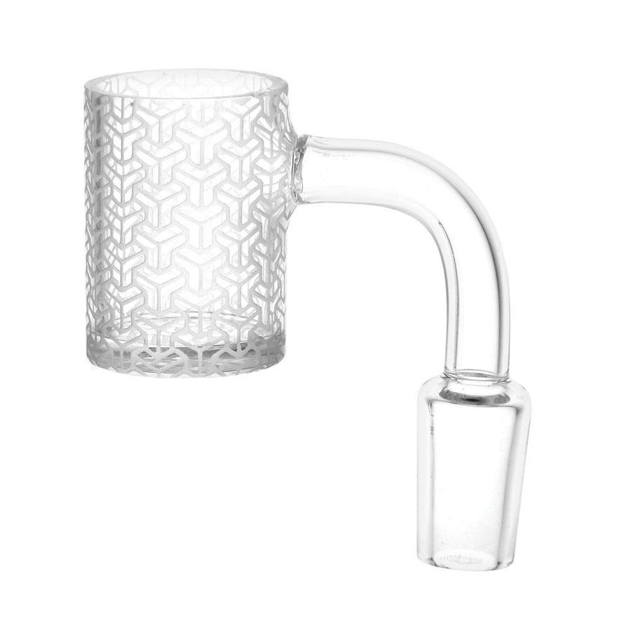 Cube Stack Tessellation Etched Quartz Banger - Headshop.com