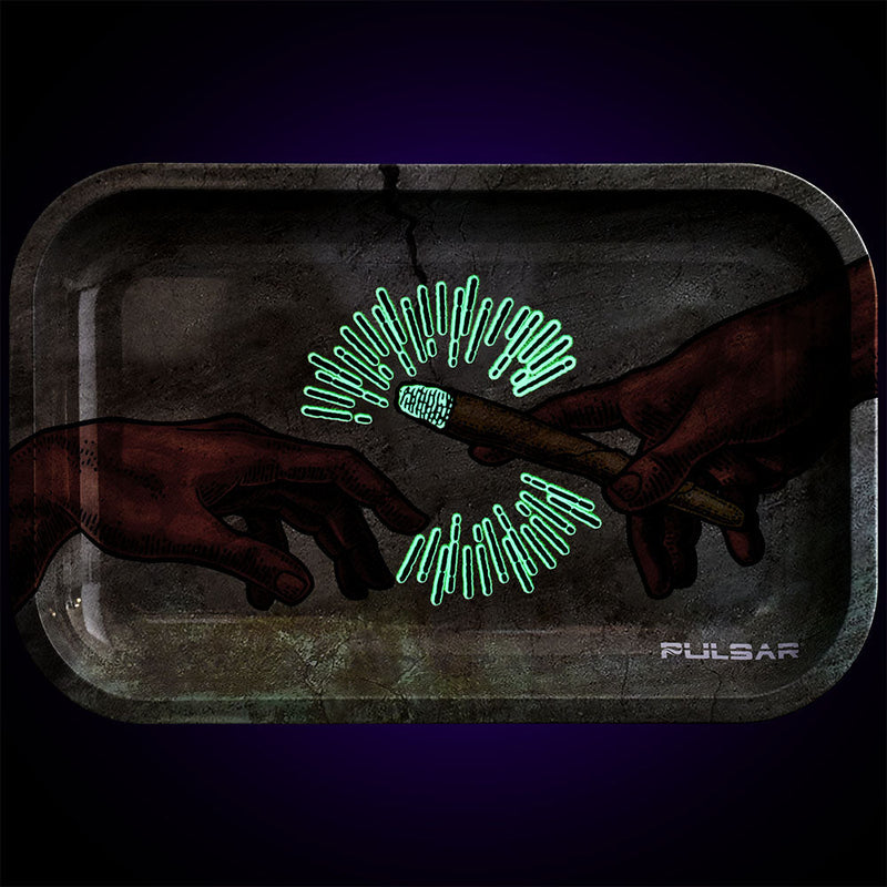 Pulsar Glow Metal Rolling Tray | Creation of Passage - Headshop.com