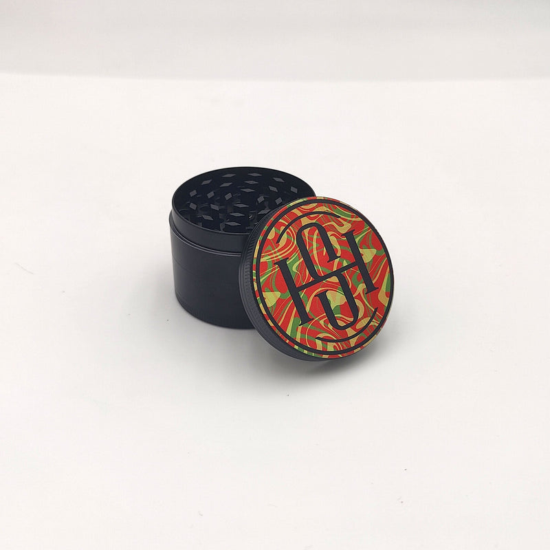 High Society - 4 PC 63mm Ceramic Teflon Coated Grinder - Rasta - Headshop.com