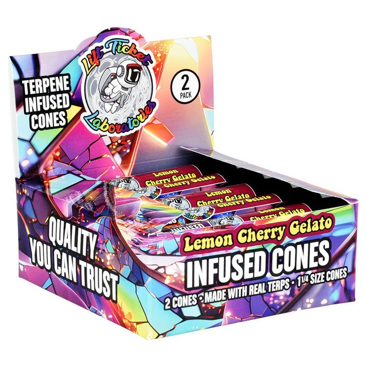 Lift Ticket Terpene Infused Cones | 1 1/4 | 2pc | 10pk - Headshop.com
