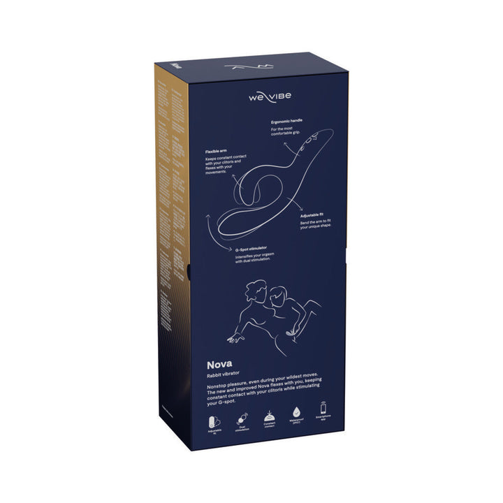 We-Vibe Nova 2 Rechargeable Flexible Silicone Rabbit Vibrator Midnight Blue - Headshop.com