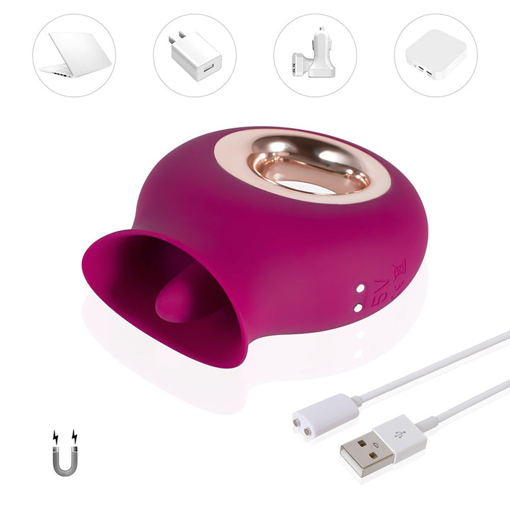Honey Play Box Alvina Luxury Tongue Licking Clitoral Vibrator Magenta - Headshop.com