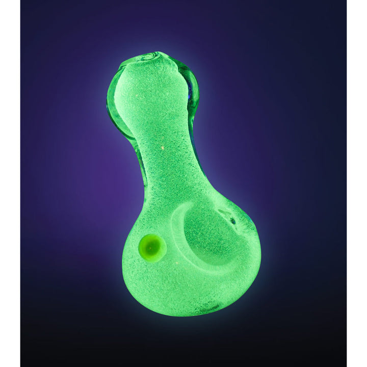 Glow Spoon Hand Pipe - Pinch Tip w Marble - 3" / Colors Vary - Headshop.com