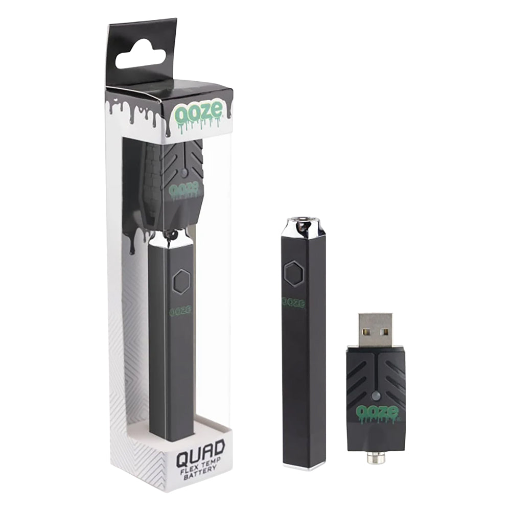 Ooze Quad Flex Temp Square Vape Pen 510 Battery - Headshop.com