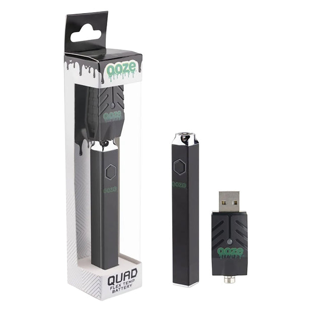 Ooze Quad Flex Temp Square Vape Pen 510 Battery - Headshop.com