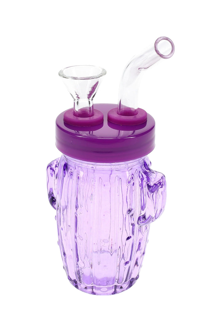Colored Glass Cactus Water Pipe “Desert Sipper” – 3.5″ - Headshop.com