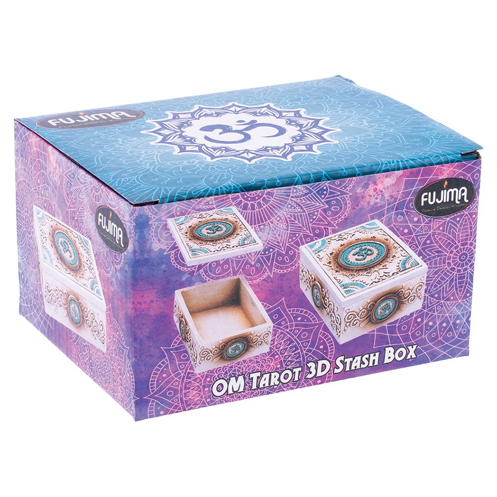 Fujima Om Symbol Tarot Polyresin Stash Box - 5.5"x 4" - Headshop.com
