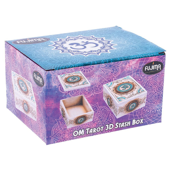 Fujima Om Symbol Tarot Polyresin Stash Box - 5.5"x 4" - Headshop.com