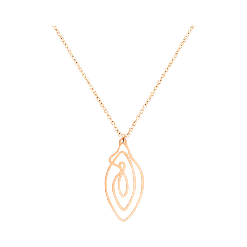 Biird Vulvii Vulva Necklace Rose Gold - Headshop.com