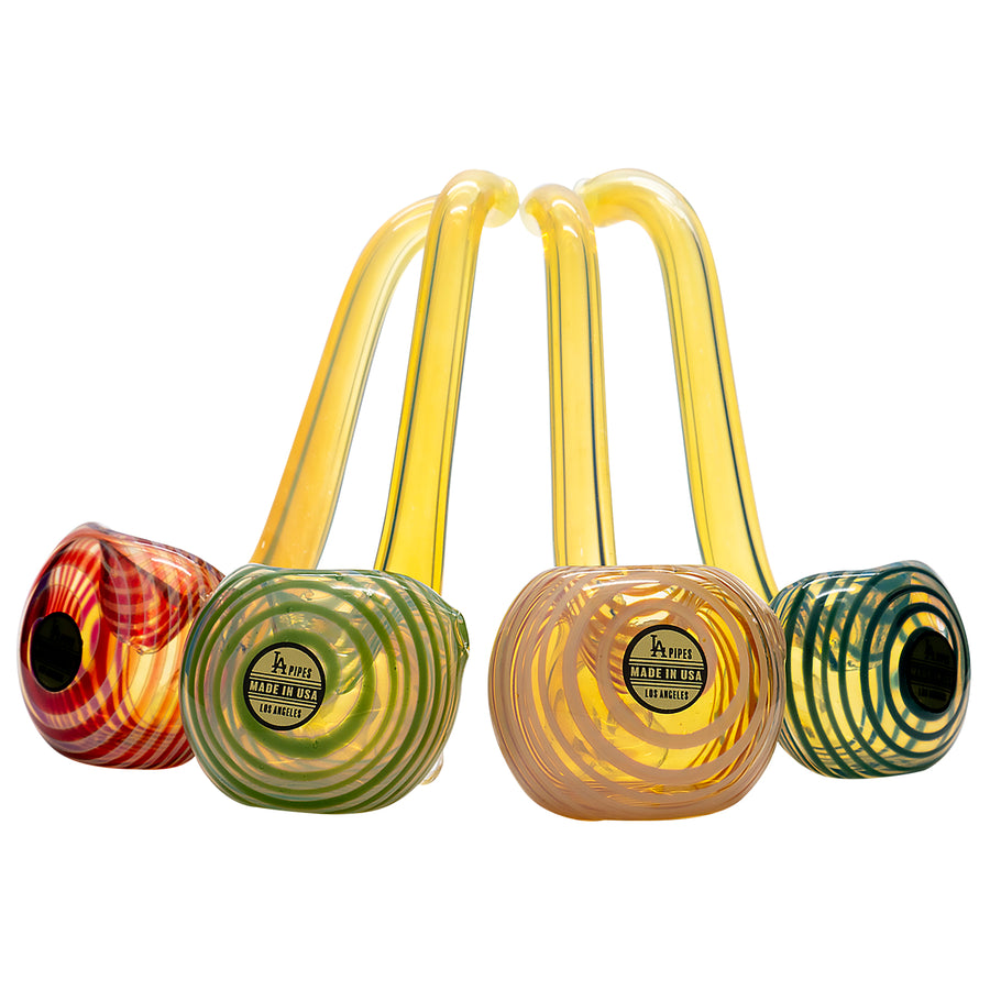 LA Pipes "Flaco" Skinny Glass Sherlock Pipe - Headshop.com