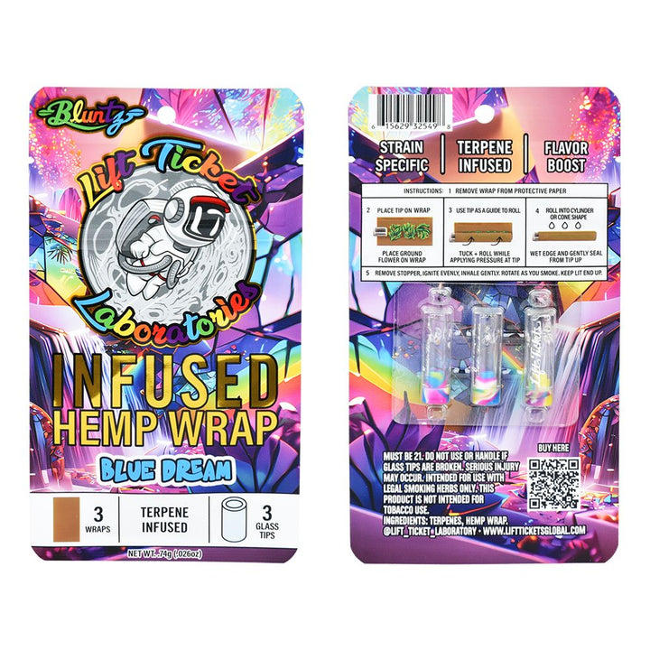 Lift Ticket Terpene Infused Hemp Wrap + Tip Bluntz 3pc | 10pk - Headshop.com