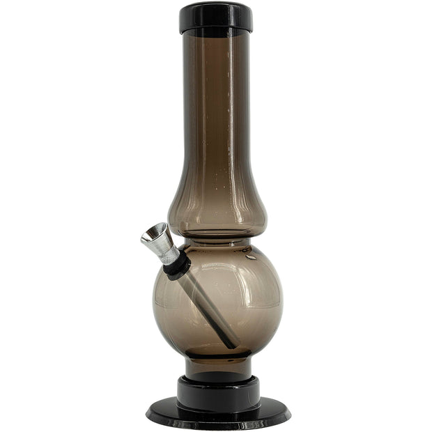 JM Enterprises  6-9" Acrylic Straight Tube Bubble Flare Bong - Multiple Colors