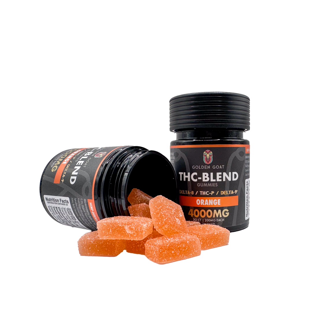 THC Blended 4000MG Infused Gummies Delta 8 / THC-P / Delta 9 - Orange - Headshop.com