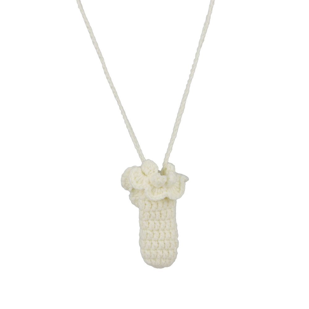 Trippy Crochet Mushroom Vape or Lighter Holder Necklace - 14" / Designs Vary - Headshop.com