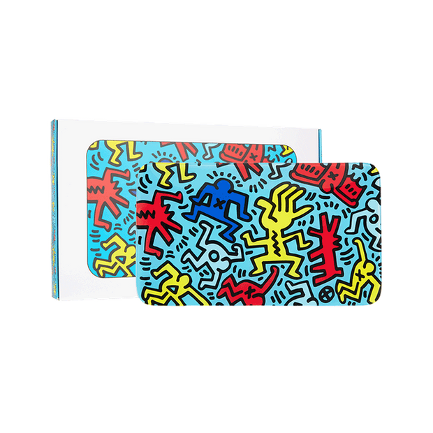 K. Haring Glass Rolling Tray - Headshop.com