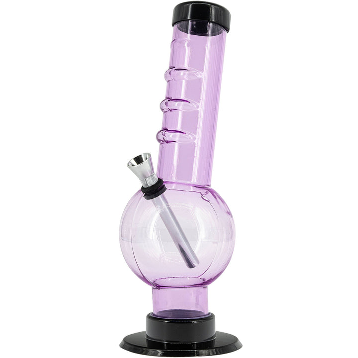 Acrylic Angled Neck Straight Tube Bubble Bong 9-12"
