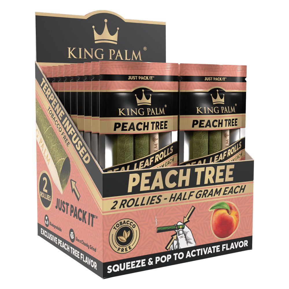 King Palm Hand Rolled Leaf | 2pk | Rollie | 20pc Display - Headshop.com