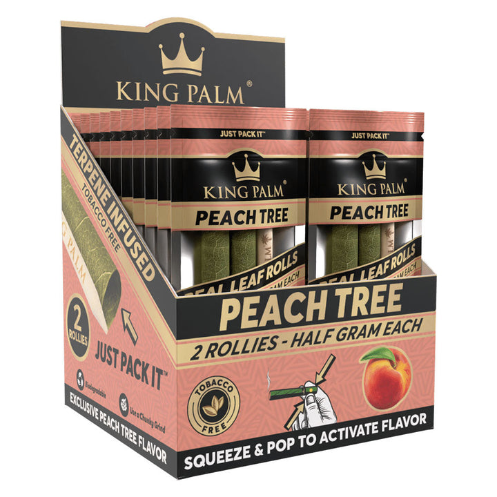King Palm Hand Rolled Leaf | 2pk | Rollie | 20pc Display - Headshop.com