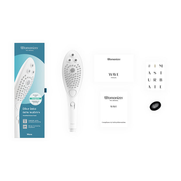 Womanizer Wave Shower Head Masturbator White - Headshop.com