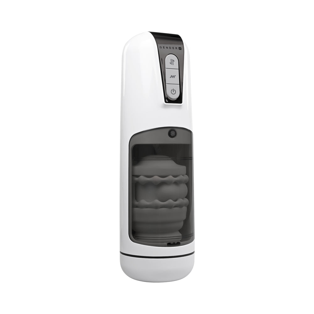 Gender X Get Your Stroke On Rechargeable Stroker TPE White - Headshop.com