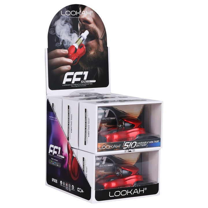 Lookah FF1 Race Car Variable Voltage 510 Vape Battery - 6ct