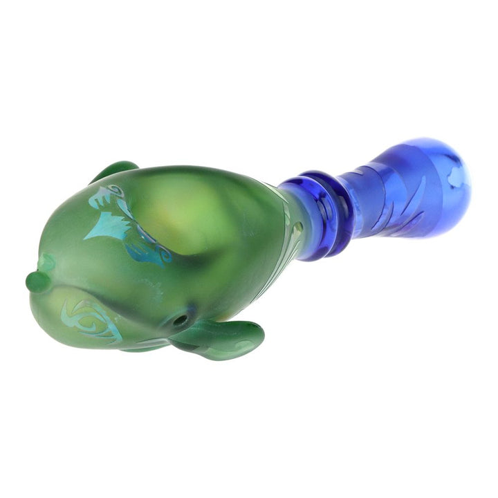 Braids of Avatar Sandblasted Glass Hand Pipe - 5.75" / Colors Vary - Headshop.com