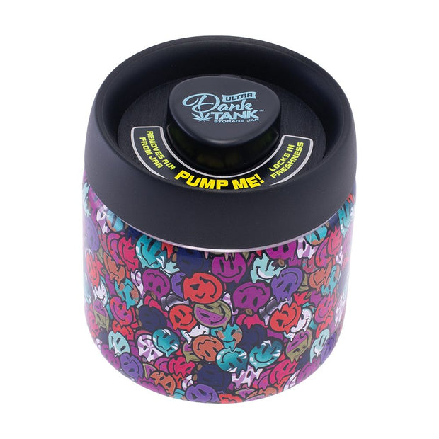 Fujima Dank Tank Vacuum Glass Jar - 4.2" / Melty Smiley - Headshop.com