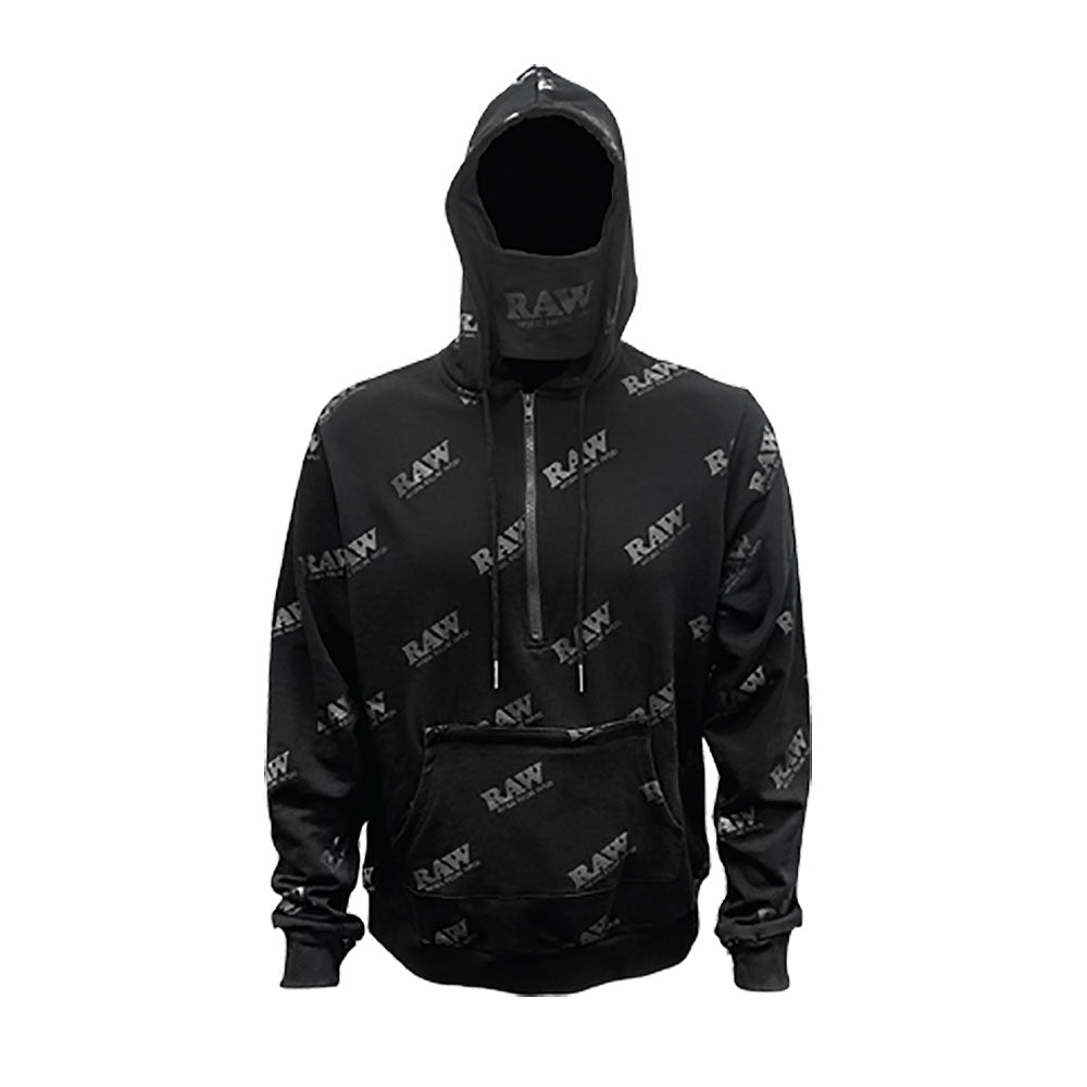 RAW Rawlers Hoodie w/ Stash Pockets and Tray - Black - Headshop.com