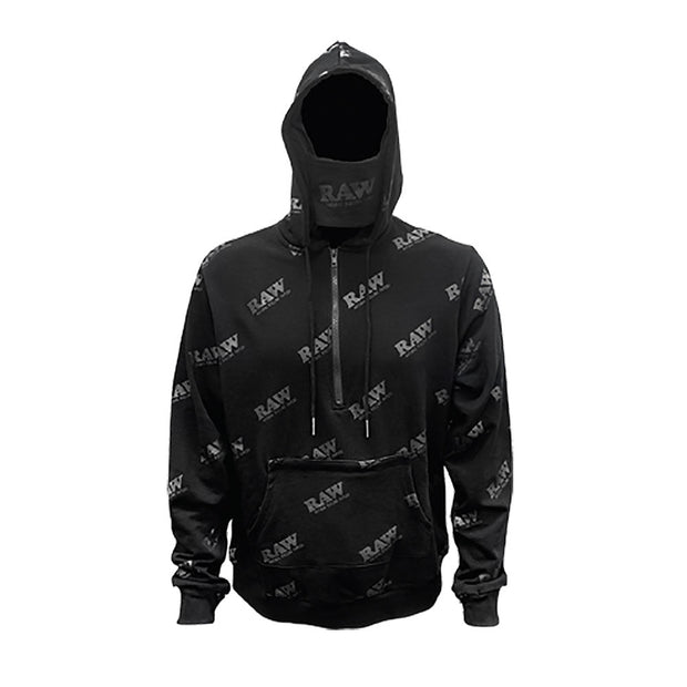 RAW Rawlers Hoodie w/ Stash Pockets and Tray - Black - Headshop.com
