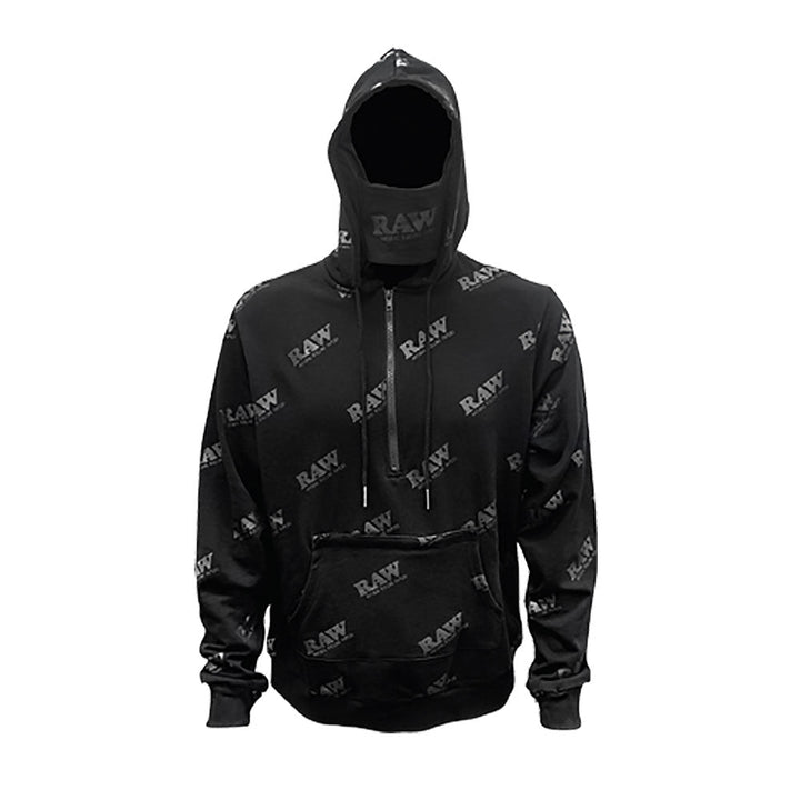 RAW Rawlers Hoodie w/ Stash Pockets and Tray - Black - Headshop.com