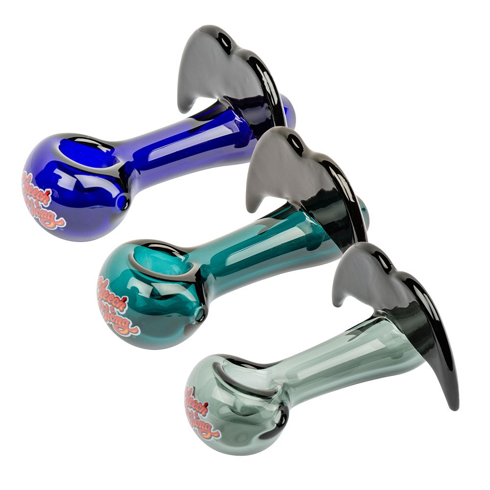 Cheech & Chong Glass Moustache Ride Spoon Pipe | 4" - Headshop.com