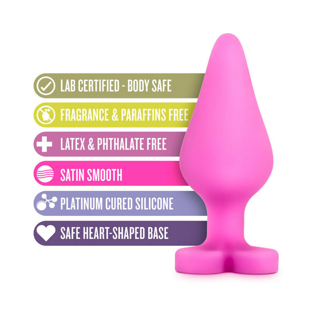 Play with Me Naughty Candy Hearts 'Be Mine' Anal Plug Pink - Headshop.com