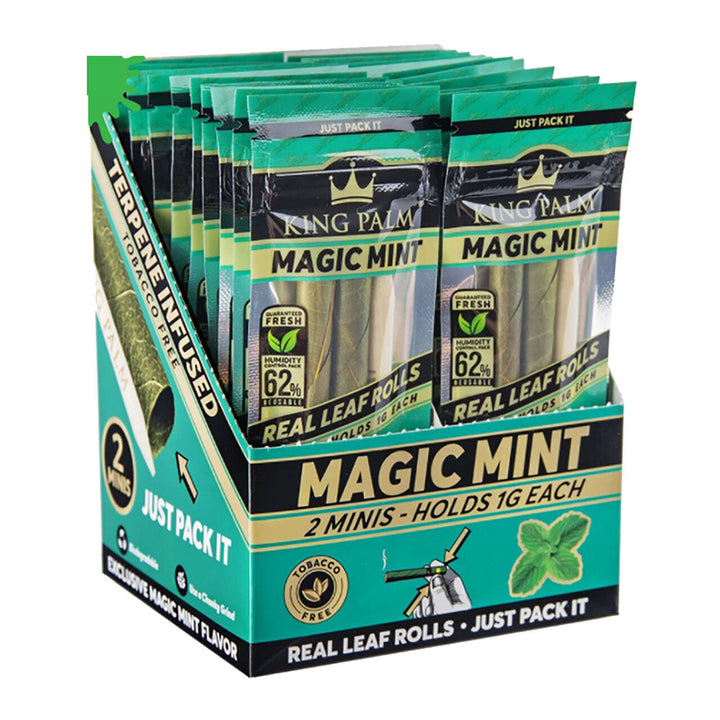 20PC DISPLAY - King Palms Hand Rolled Leaf Mini - 2pk - Headshop.com