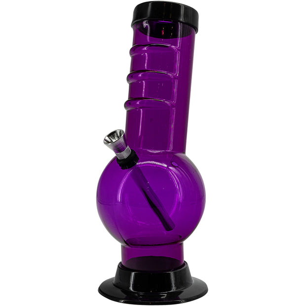 Acrylic Bent Neck Bubble Base Bong 9-12"