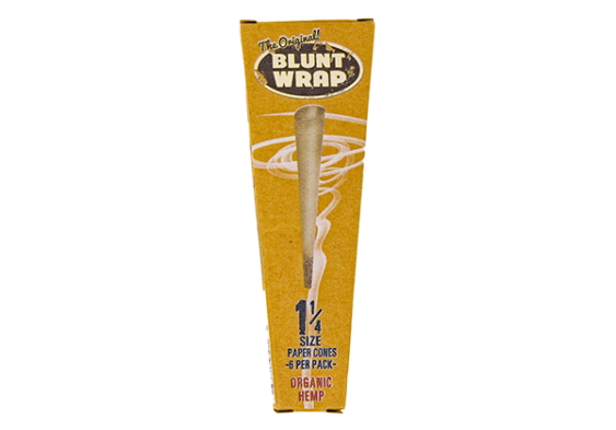 Blunt Wrap Organic Hemp Cones - 1 1/4 - 6 pack - Headshop.com
