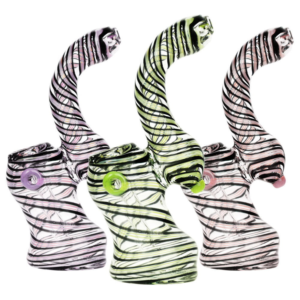 Black Swirl Bubbler - 6" / Colors Vary - Headshop.com
