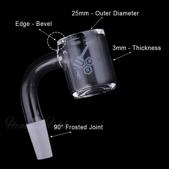 ORIGINAL BEVEL QUARTZ BANGER - 90° DEGREE | YL - Headshop.com