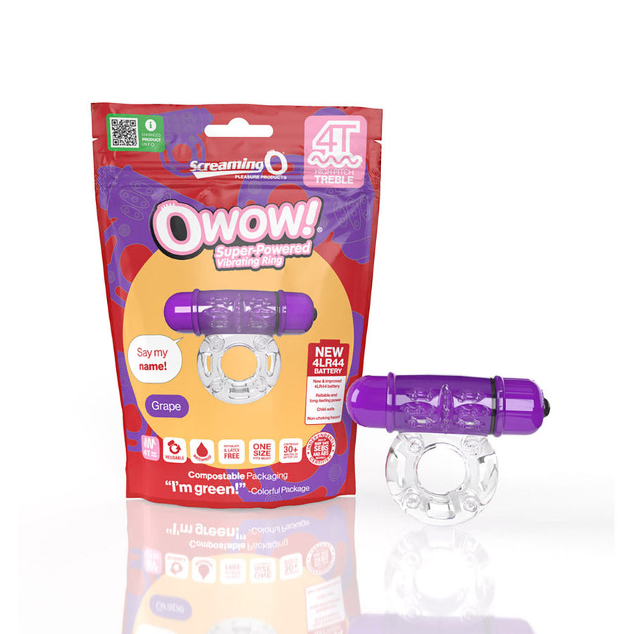 Screaming O 4T OWow Vibrating Cockring Grape - Headshop.com