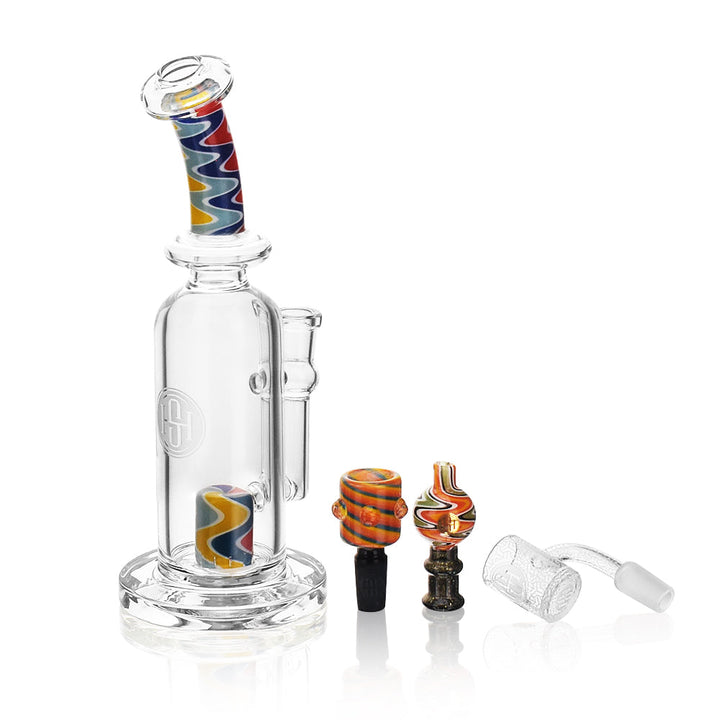 High Society | Centauri Premium Wig Wag Hybrid Pipe (White Rainbow) - Headshop.com