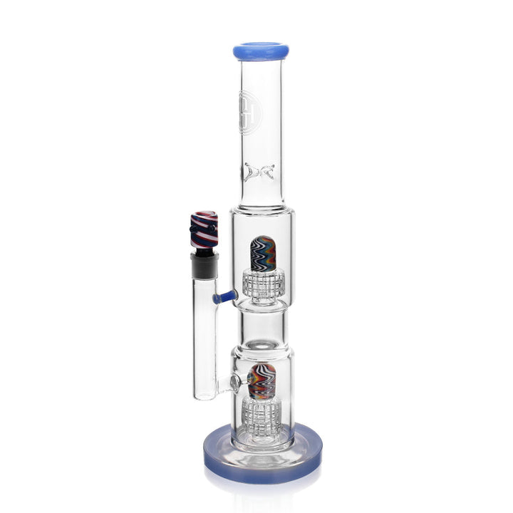 High Society | Gemini Premium Wig Wag Waterpipe (Blue) - Headshop.com