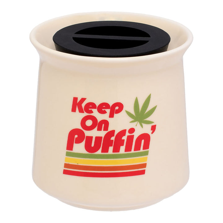6PC DISPLAY - Fujima Wide Mouth Ceramic Stash Jar - 3fl oz / Assorted Designs - Headshop.com