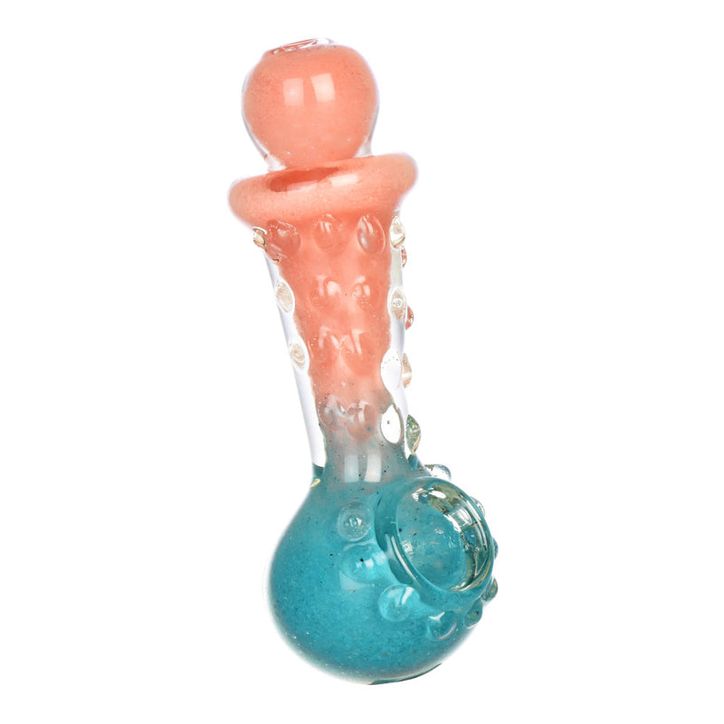 Pastel Ombre Textured Glass Hand Pipe w/ Marbles - Headshop.com