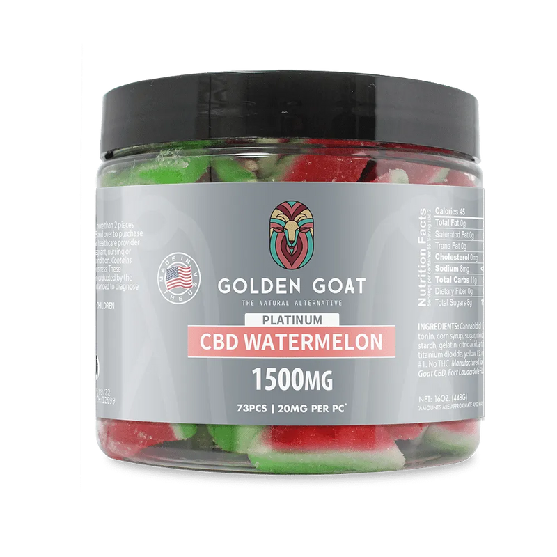 Platinum CBD Gummies 1500mg - Watermelon - Headshop.com