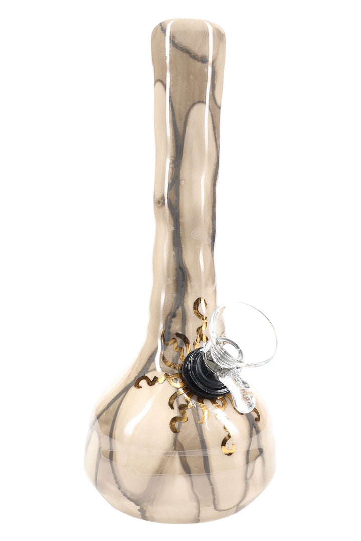 Ancient Creations Ceramics 6″ Ceramic Beaker Bong – 22K Gold – US-Made