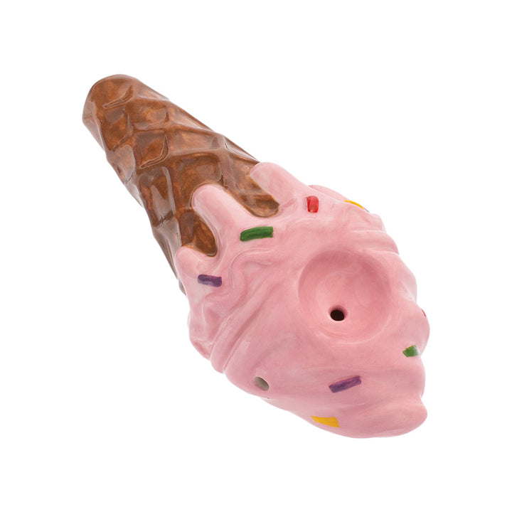 Wacky Bowlz Ice Cream Ceramic Hand Pipe | 4.5" - Headshop.com