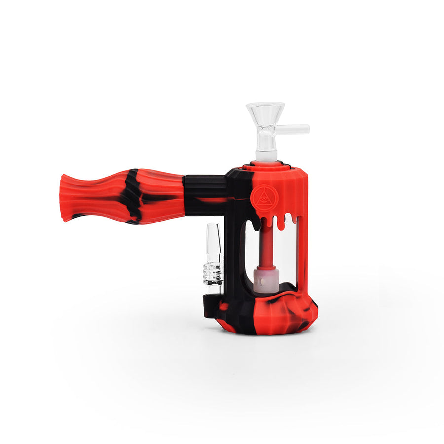 Ritual - 6'' Duality Silicone Dual Use Bubbler - Black & Red - Headshop.com